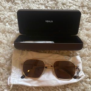 Vehla Bowie Sunglasses VS230 gold brown lens